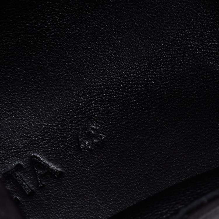Pre Owned Bottega Veneta Black Leather Scrunch Smoking Slippers Size 43