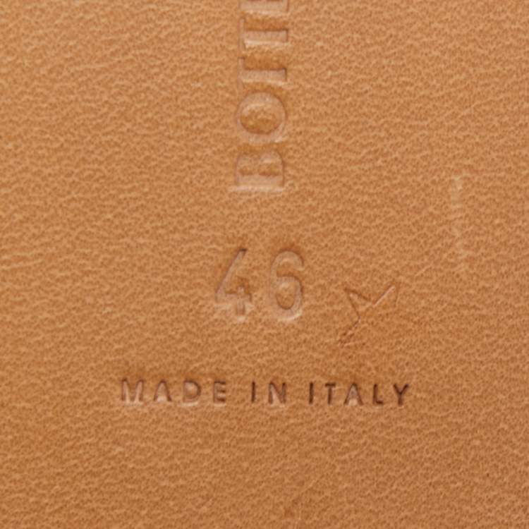 Pre Owned Bottega Veneta Black Intrecciato Leather Flat Mules Size 46