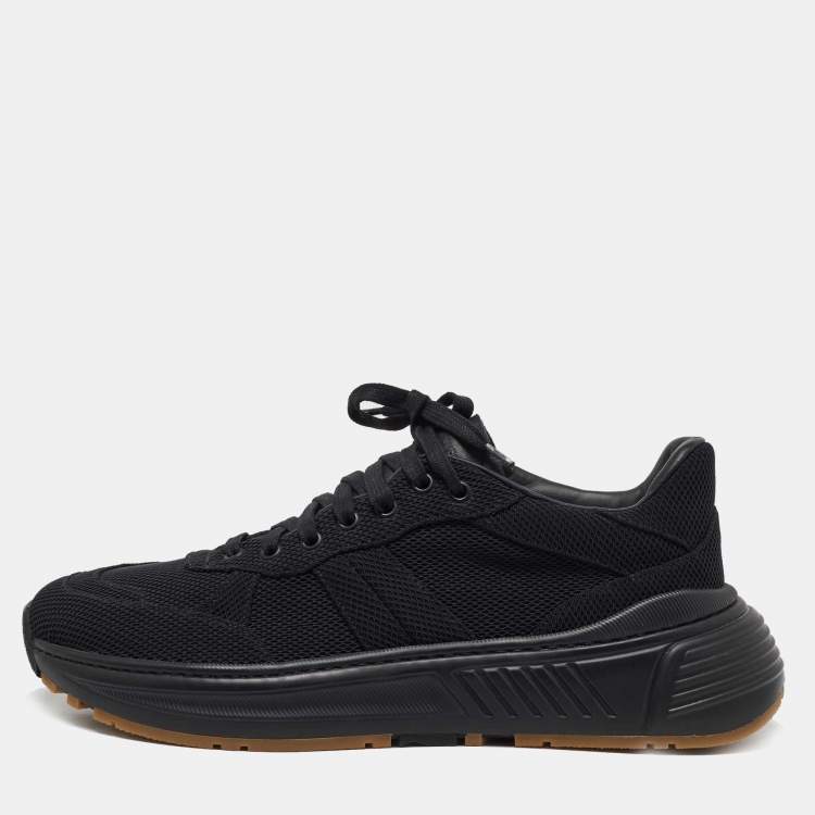 مملوكة مسبقًا Bottega Veneta Black Mesh Speedster Sneakers Size 44