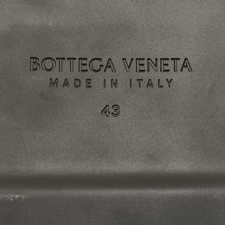 Pre Owned Bottega Veneta Dark Green Leather Lagoon Loafers Size 43