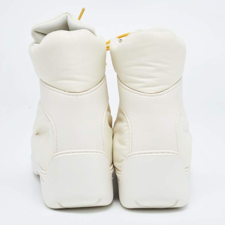 Pre Owned Bottega Veneta Nylon Puddle Bomber Boots Size 42