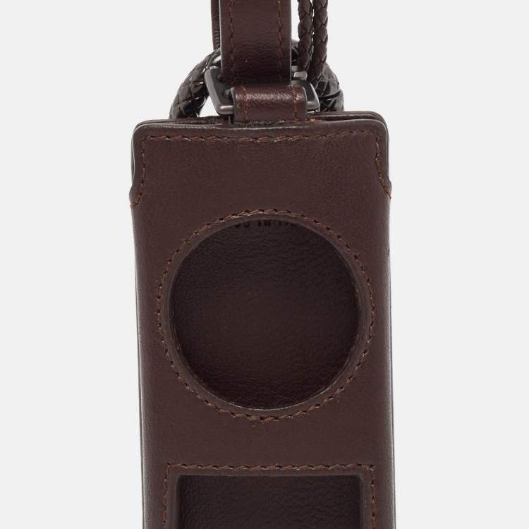 Pre Owned Bottega Veneta Brown Leather iPod Nano Case