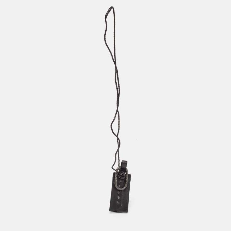 Pre Owned Bottega Veneta Black Leather iPod Nano Case