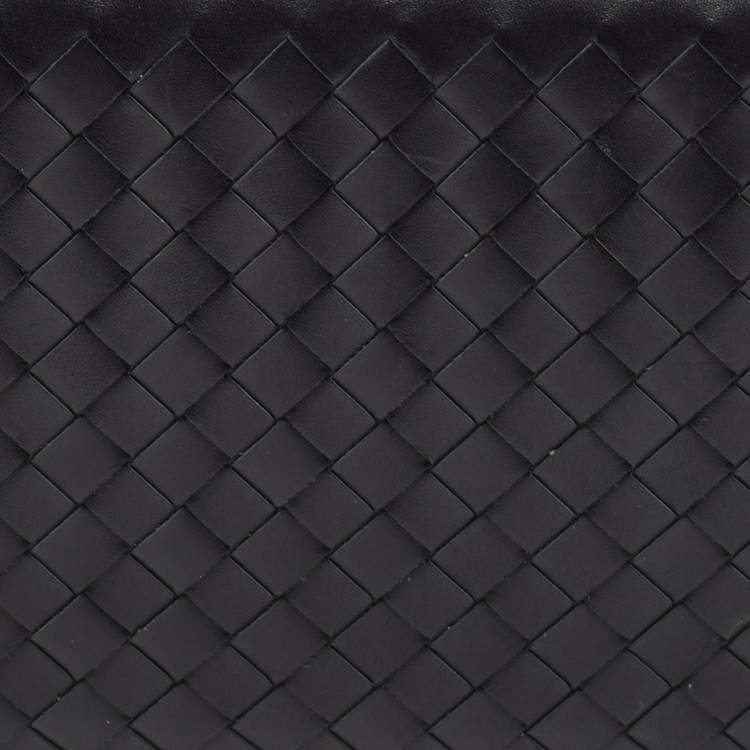 Pre Owned Bottega Veneta Black Intrecciato Leather Travel Organizer 