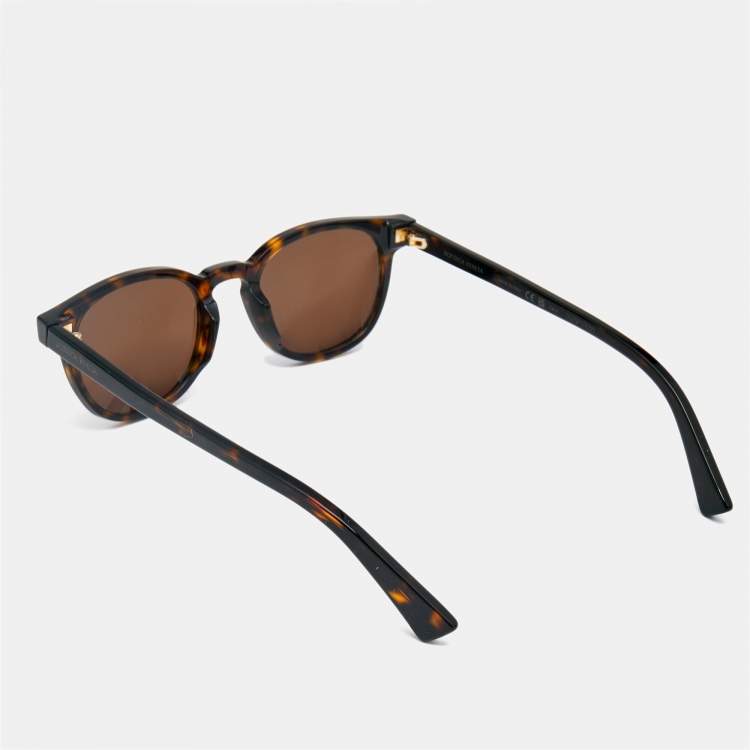 Pre Owned Bottega Veneta Tortoise Brown BV1253S Wayfarer Sunglasses