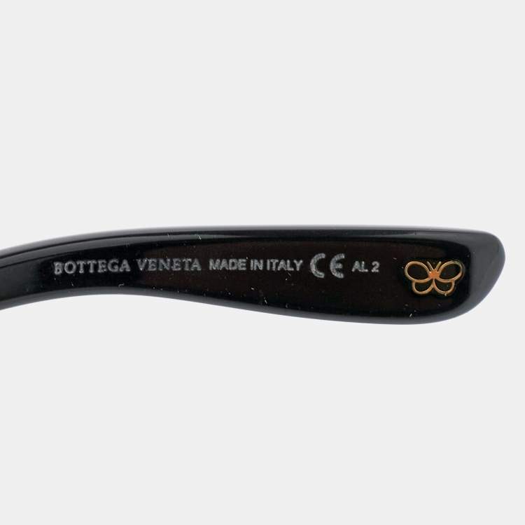 Pre Owned Bottega Veneta Black Gradient Aviator Sunglasses