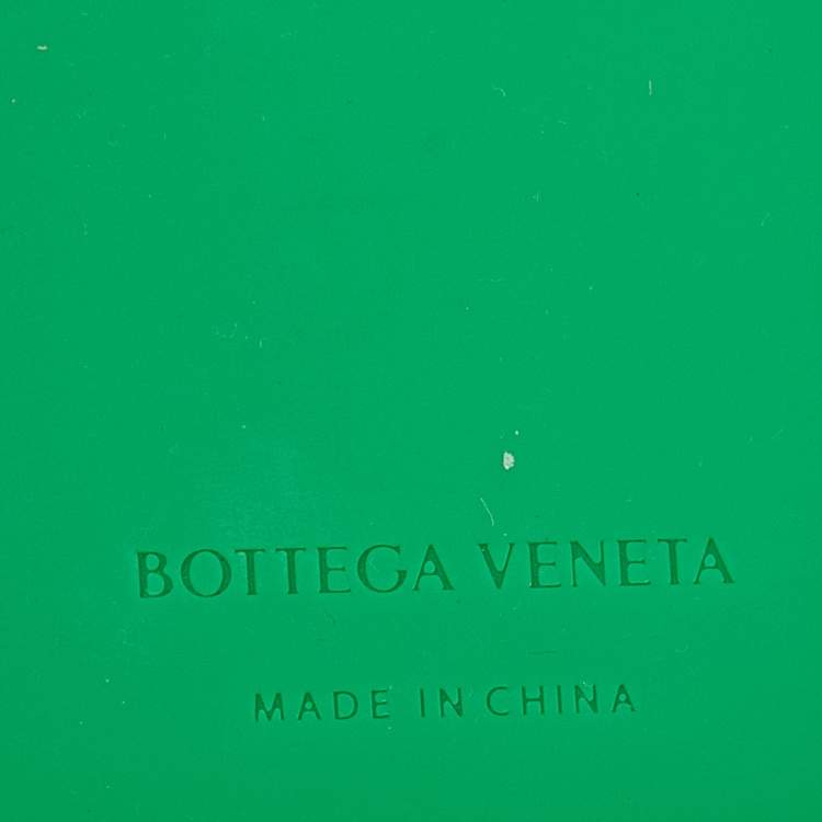 Pre Owned Bottega Veneta Green Intrecciato Rubber Silicone iPhone 13 Pro Max Case