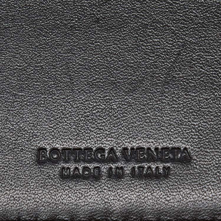Pre Owned Bottega Veneta Black Intrecciato Leather Agenda Cover