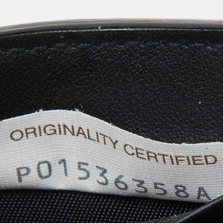 Pre Owned Bottega Veneta Black Leather Cassette Flap Card Case