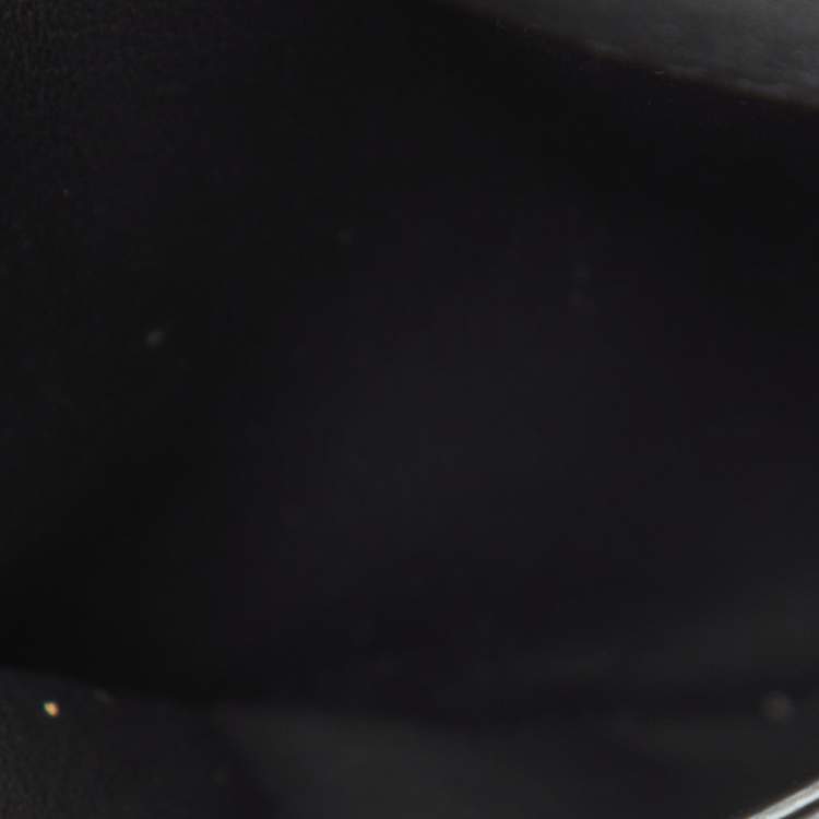 Pre Owned Bottega Veneta Black Leather Cassette Flap Card Case