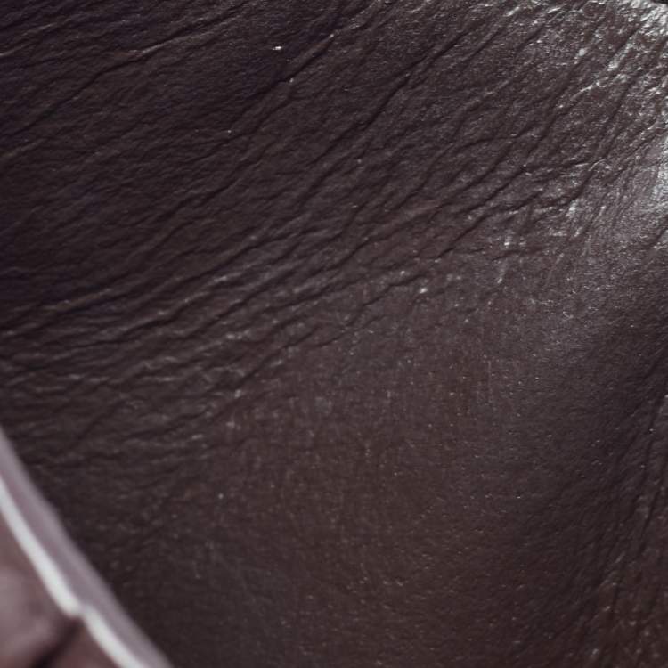 مملوكة مسبقًا Bottega Veneta Dark Burgundy Intrecciato Leather Card Holder