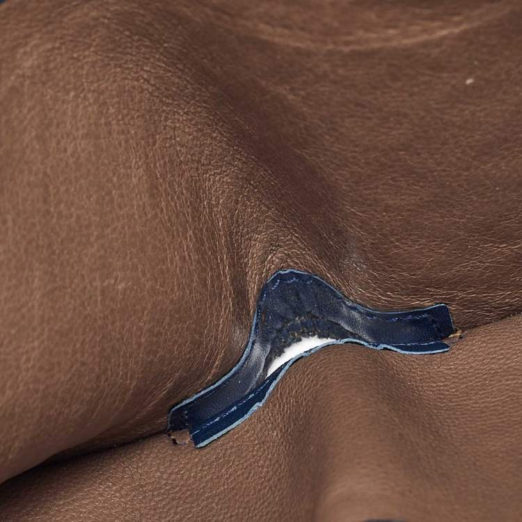 Pre Owned Bottega Veneta Blue Intrecciato Leather Bifold Wallet