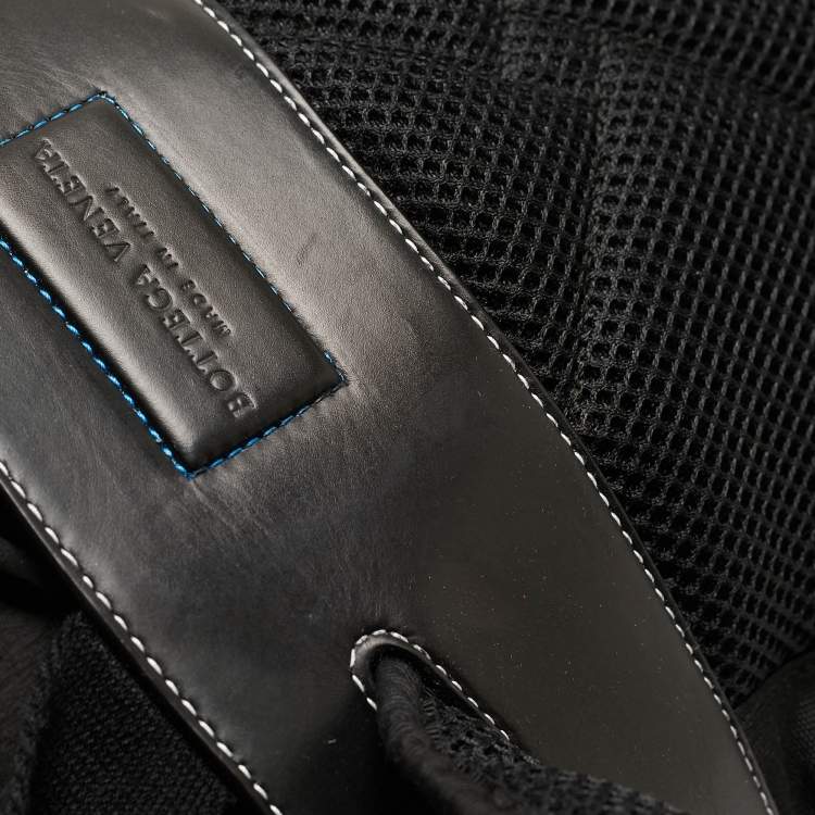 Pre Owned Bottega Veneta Black/Blue Nylon Trekking Backpack