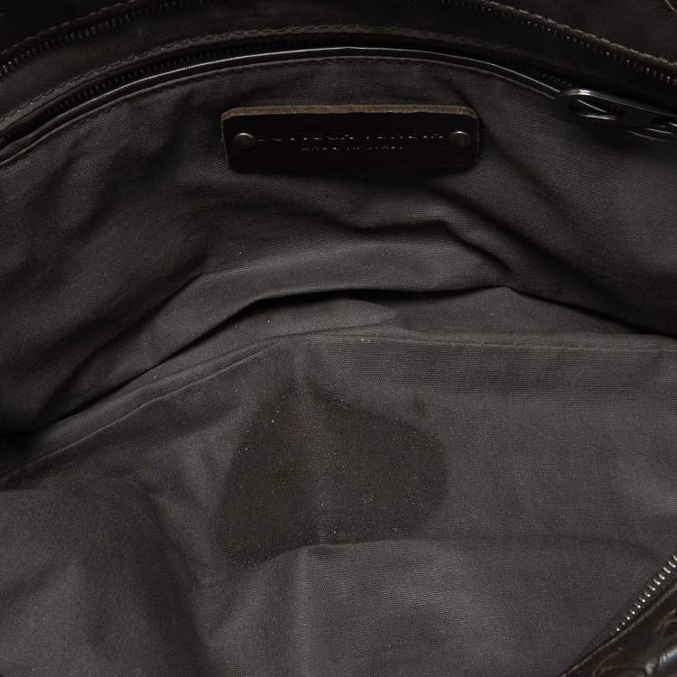 مملوكة مسبقًا Bottega Veneta Dark Brown Intrecciato Leather Travel Pouch
