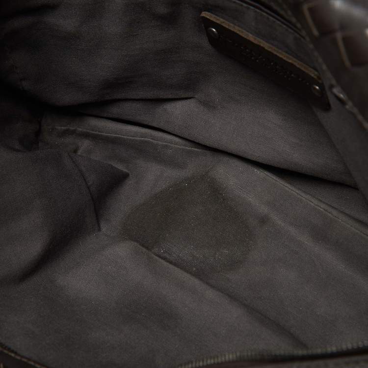 مملوكة مسبقًا Bottega Veneta Dark Brown Intrecciato Leather Travel Pouch