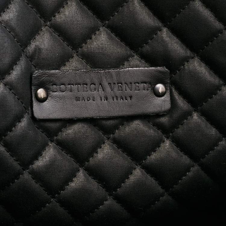 Pre Owned Bottega Veneta Black Intrecciato Leather Briefcase Bag