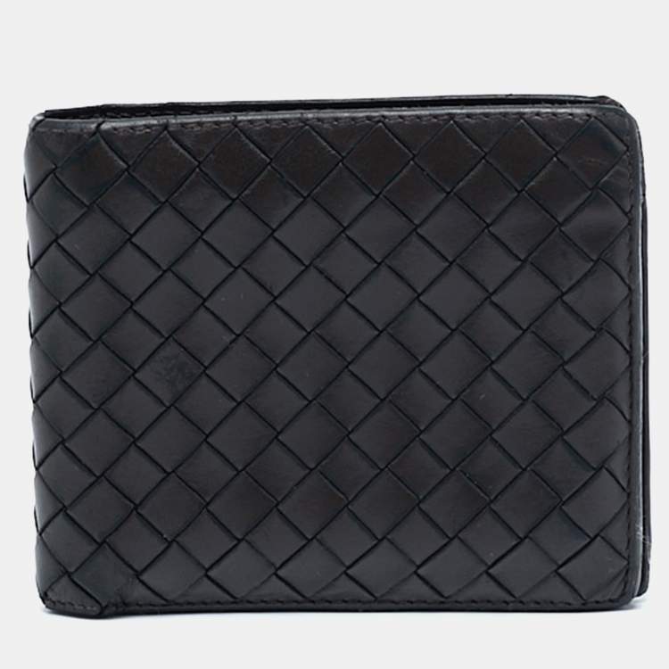 مملوكة مسبقًا Bottega Veneta Dark Brown  Intrecciato Leather Bifold Wallet