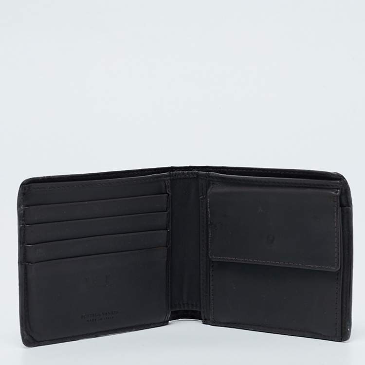 مملوكة مسبقًا Bottega Veneta Dark Brown  Intrecciato Leather Bifold Wallet