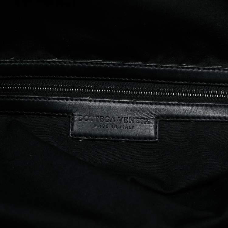 مملوكة مسبقًا Bottega Veneta Black Intrecciato Leather Duffel Bag