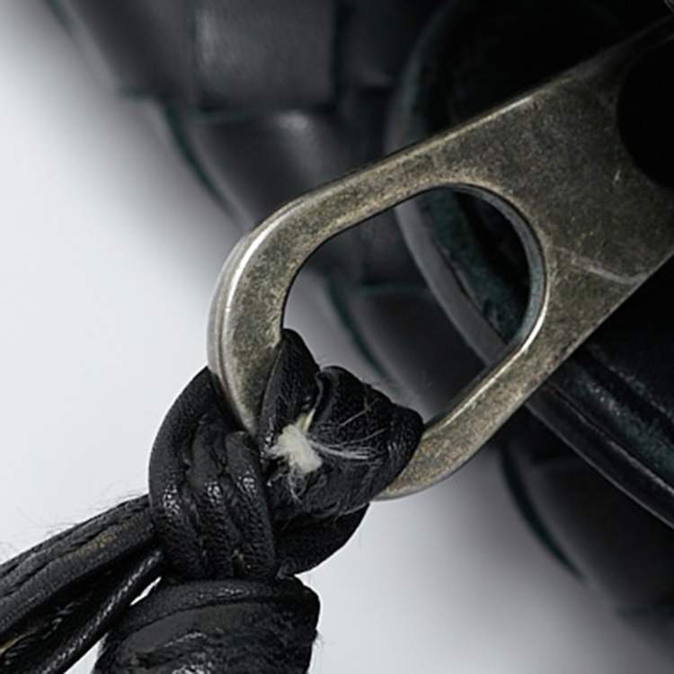 مملوكة مسبقًا Bottega Veneta Black Intrecciato Leather Duffel Bag