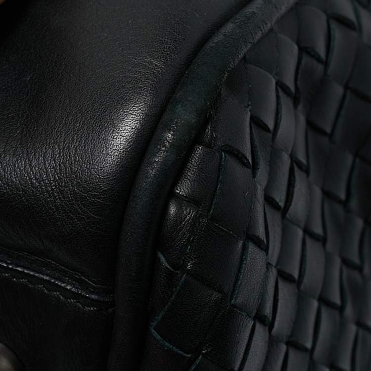 مملوكة مسبقًا Bottega Veneta Black Intrecciato Leather Duffel Bag