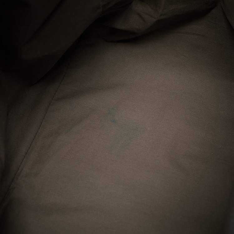 Pre Owned Bottega Veneta Dark Grey Leather and Ostrich Messenger Bag