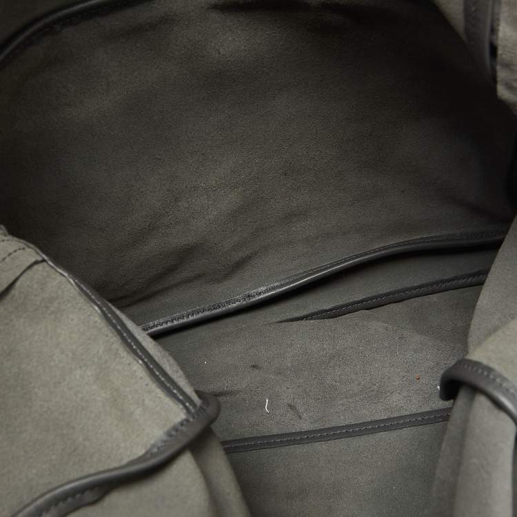 Pre Owned Bottega Veneta Grey Leather Intrecciato Pocket Backpack