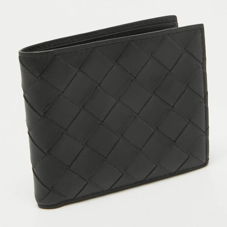 مملوكة مسبقًا Bottega Veneta Black Intrecciato Leather Bifold Wallet