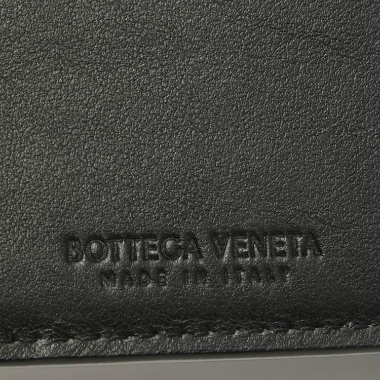 مملوكة مسبقًا Bottega Veneta Black Intrecciato Leather Bifold Wallet