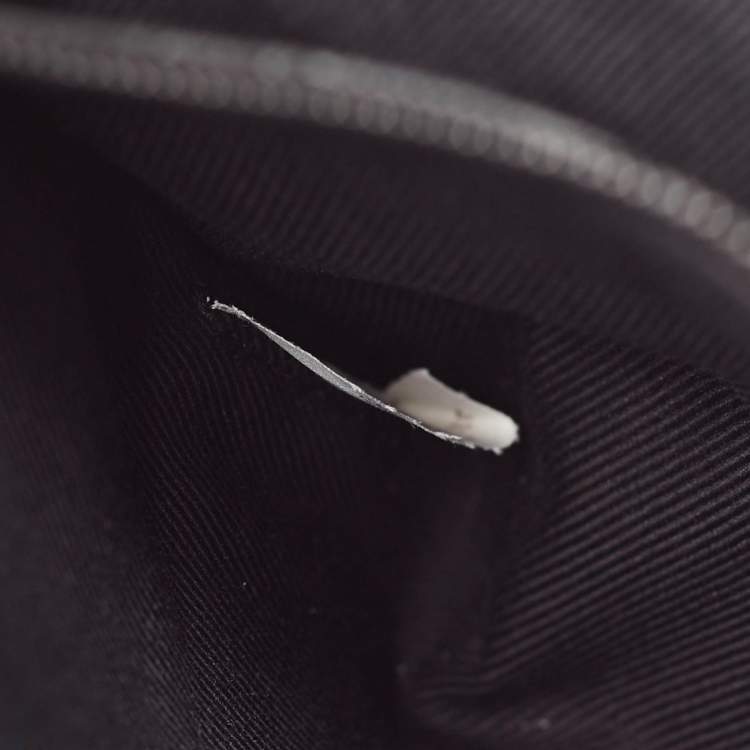 Pre Owned Bottega Veneta Black Intrecciato Leather Cut Out Handle Messenger Bag