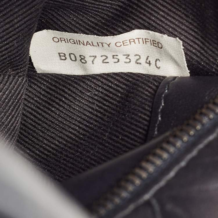 Pre Owned Bottega Veneta Dark Blue Intrecciato Leather Belt Bag