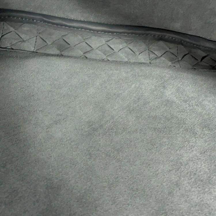 Pre Owned Bottega Veneta Intrecciato 2Way Business Bag Gray Leather
