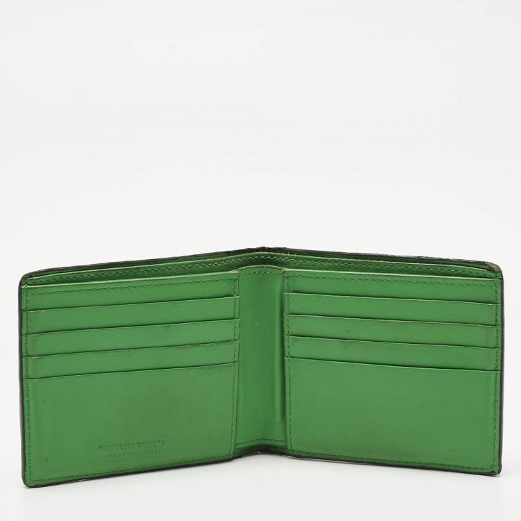 Pre Owned Bottega Veneta Brown Intrecciato Leather Bifold Wallet