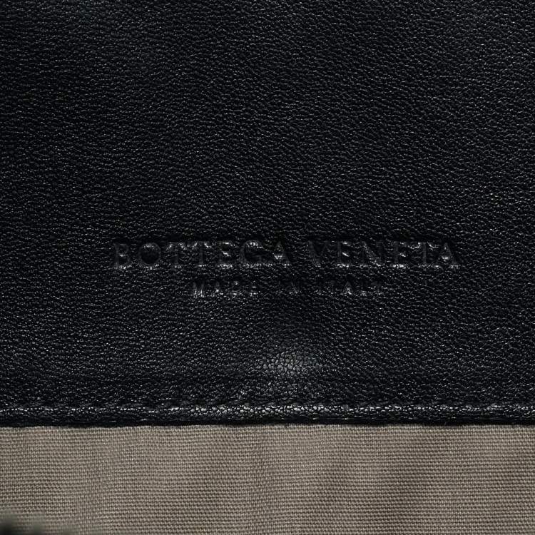 Pre Owned Bottega Veneta Tricolor Intrecciato Leather Document Pouch