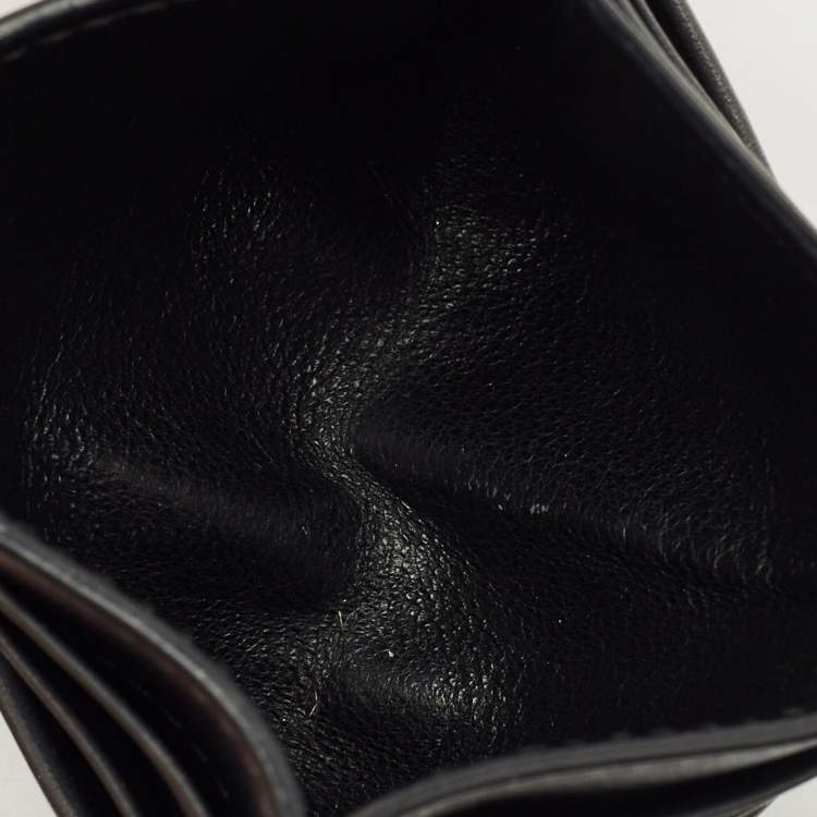 Pre Owned Bottega Veneta Grey Intrecciato Leather Card Holder