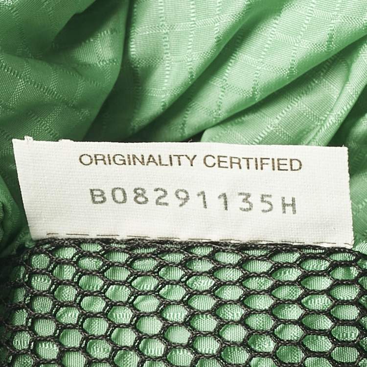 Pre Owned حقيبة حزام بوتيغا فينيتا نايليون أخضر داكن بلمسة ورقية