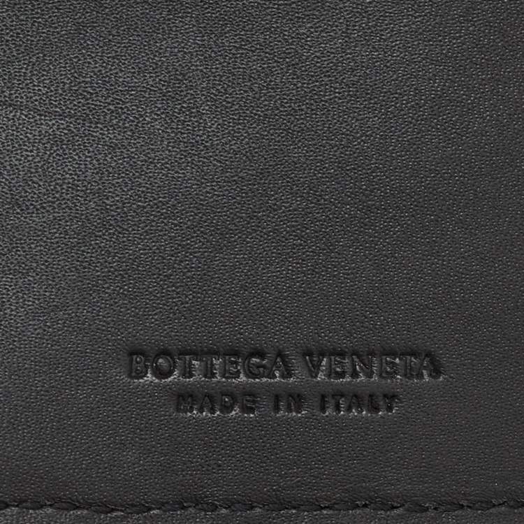 Pre Owned محفظة مقبض الفواتير بوتيغا فينيتا جلد إنتريشياتو رمادي