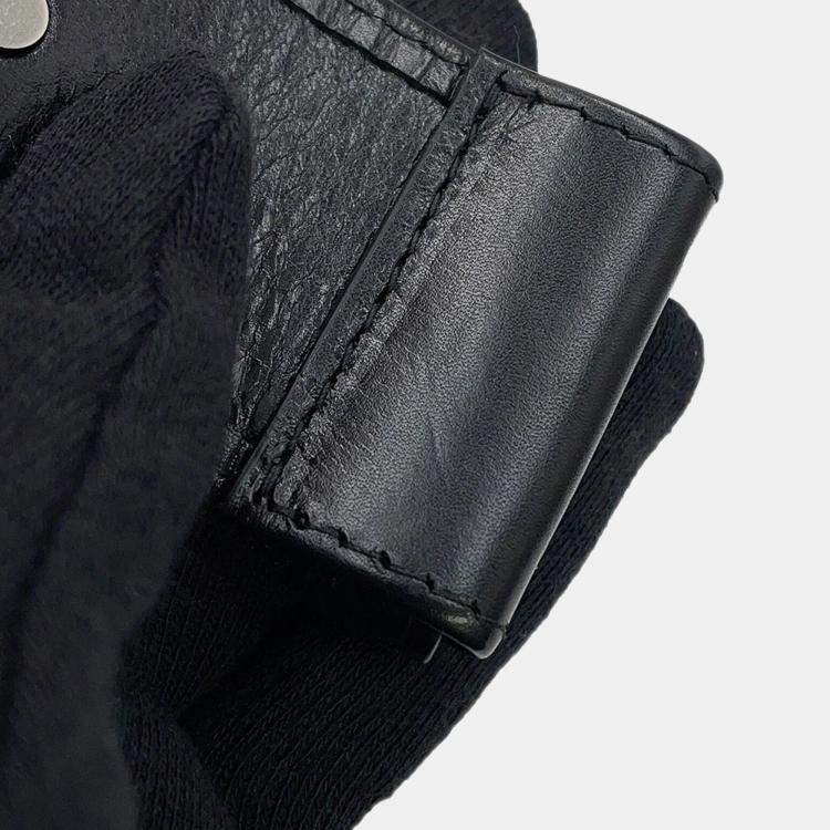 Pre Owned Bottega Veneta Maxi Intrecciato Cassette Sling Bag Black Leather Size Mini