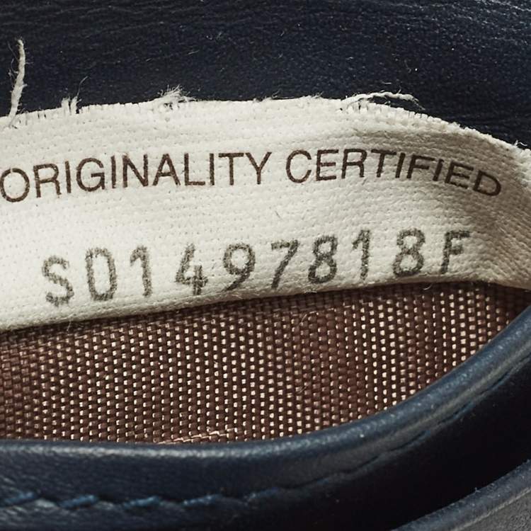 Pre Owned Bottega Veneta Navy Blue Intrecciato Leather Bifold Wallet