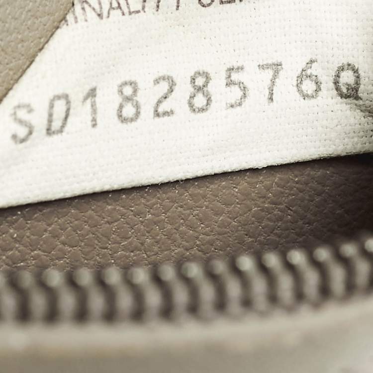 Pre Owned Bottega Veneta Beige Intrecciato Leather Zip Card Holder