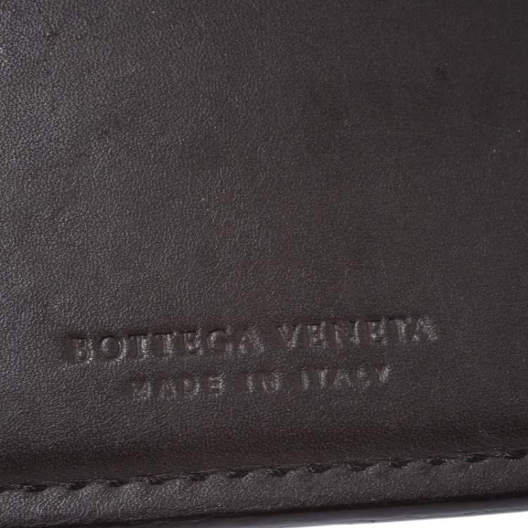 Pre Owned Bottega Veneta Dark Brown Leather and Alligator Bifold Wallet