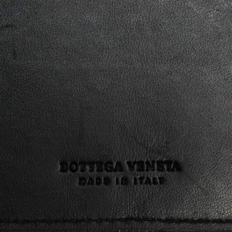 Pre Owned Bottega Veneta Black Intrecciato Leather Continental Wallet