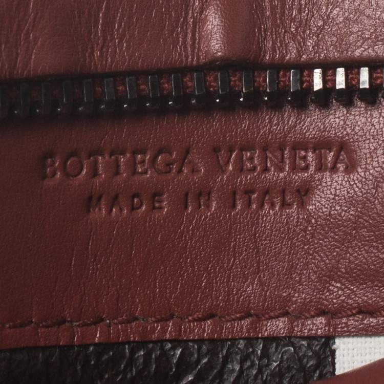 Pre Owned Bottega Veneta Rouille/Rust Intrecciato Leather Card Holder 8CC