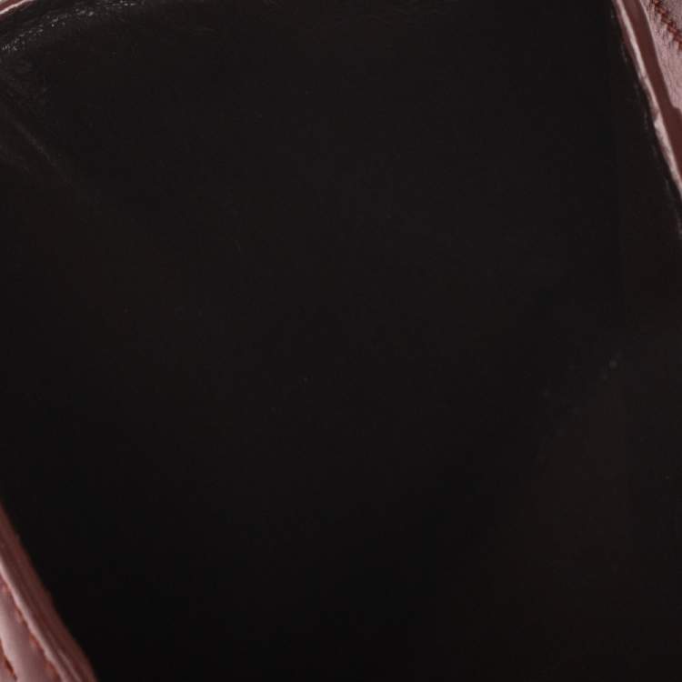 Pre Owned Bottega Veneta Rouille/Rust Intrecciato Leather Card Holder 8CC