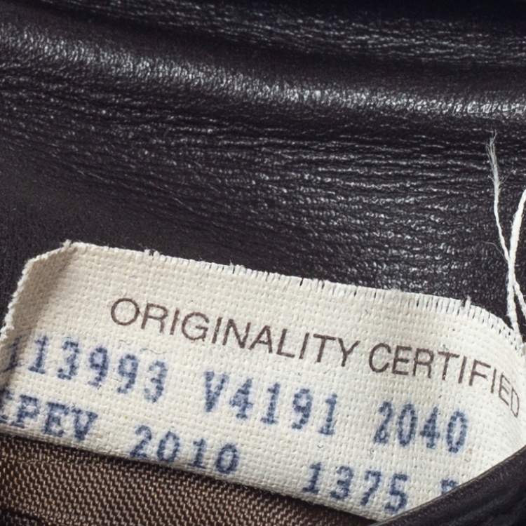 Pre Owned Bottega Veneta Dark Brown Intrecciato Leather Bifold Wallet