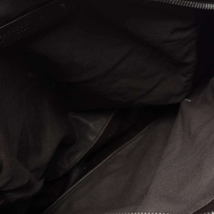 Pre Owned Bottega Veneta Dark Brown Intrecciato Leather Grommet Strap Messenger Bag