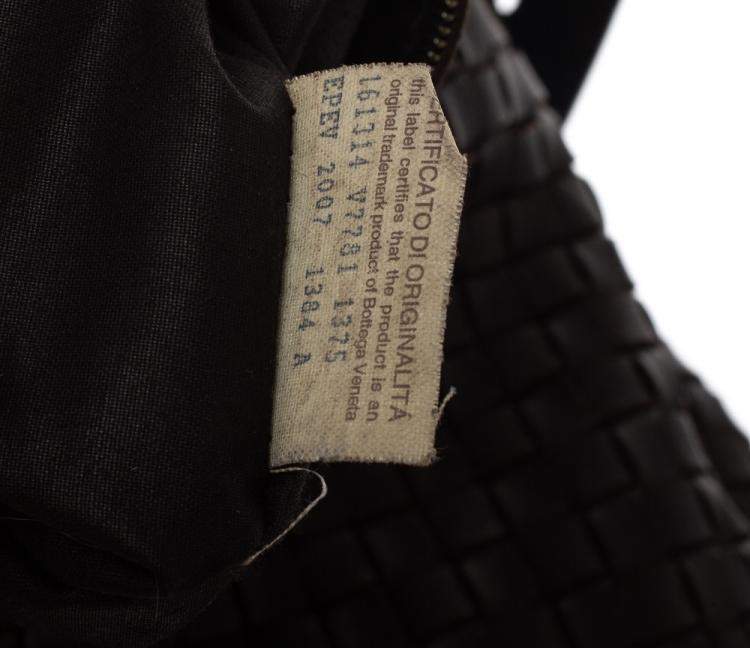 Pre Owned Bottega Veneta Dark Brown Intrecciato Leather Flap Messenger Bag