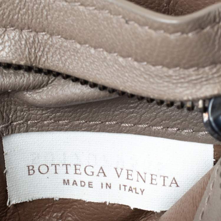 Pre Owned  Bottega Veneta Beige Intrecciato Leather Card Holder 8CC