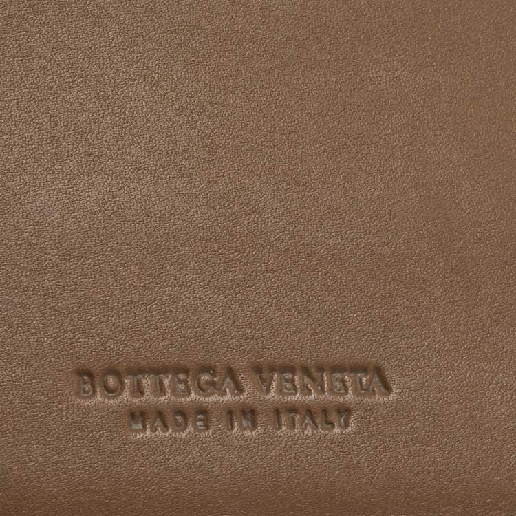 Pre Owned Bottega Veneta Beige Intrecciato Leather Bifold Wallet