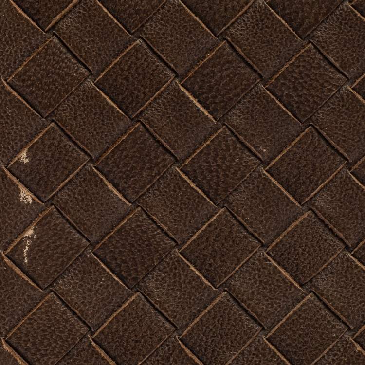 Pre Owned Bottega Veneta Brown Intrecciato Leather Bifold Wallet